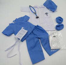 Load image into Gallery viewer, Wellie Wisher (14&quot; Girl Doll) Blue Medical Scrubs Outfit
