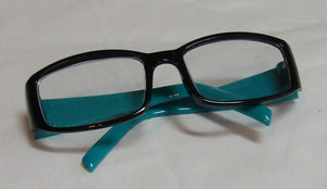 Teal Glasses with Stripes