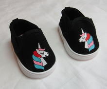 Load image into Gallery viewer, 18&quot; &amp; 15&quot; Doll Unicorn Canvas Slip on Shoes
