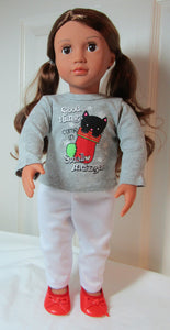 18" Doll Christmas Kitty T-Shirt & Pants