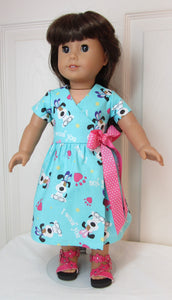 18" Doll Easter Puppy Wrap Dress