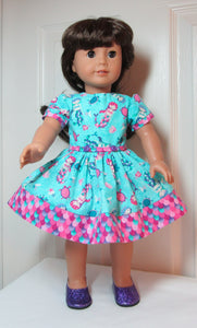 18" & 15" Doll Glittery Dress Shoes: Purple