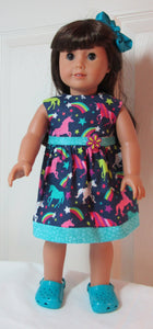 Clogs 18 & 15 inch Doll: Teal