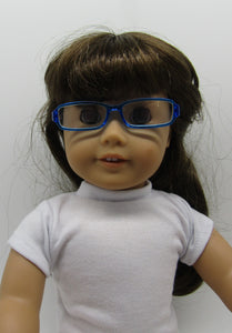 Royal Blue Rectangular Glasses