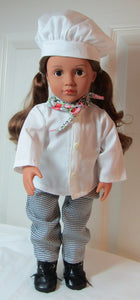 18" Doll Chef 4 Pc Outfit
