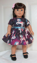 Load image into Gallery viewer, 18&quot; Doll Unicorn in Starry Sky Dress
