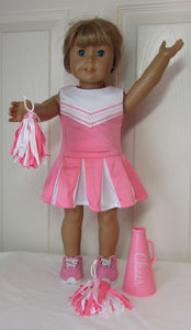 18" Doll Cheer 5 Pc Outfit: Pink