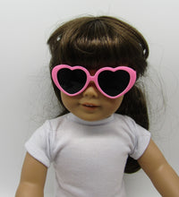 Load image into Gallery viewer, 18&quot; Doll Heart-Shaped Sunglasses: Pink
