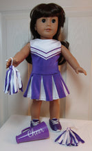Load image into Gallery viewer, 18&quot; Doll Cheer 5 Pc Outfit: Purple
