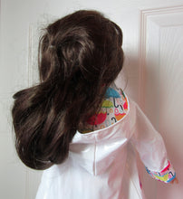 Load image into Gallery viewer, 18&quot; Doll Raincoat: White Appliqued
