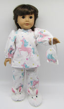 Load image into Gallery viewer, White Pink &amp; Blue Unicorn Pajamas
