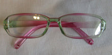 Load image into Gallery viewer, Rectangular 18 inch Doll Glasses: Green &amp; Pink
