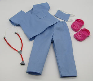 Light Blue Medical Scrubs Outfit