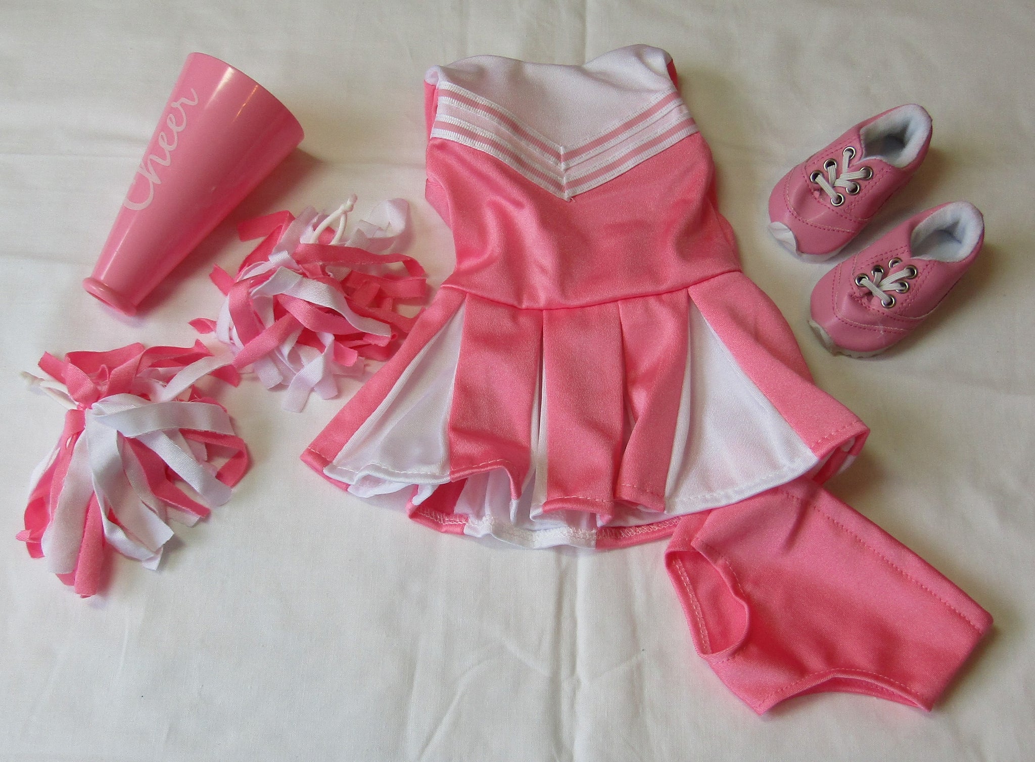18 Doll Cheer 5 Pc Outfit: Pink – Handmade Designs for Dolls