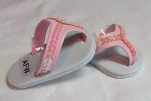Pink Sequin Flip-Flops