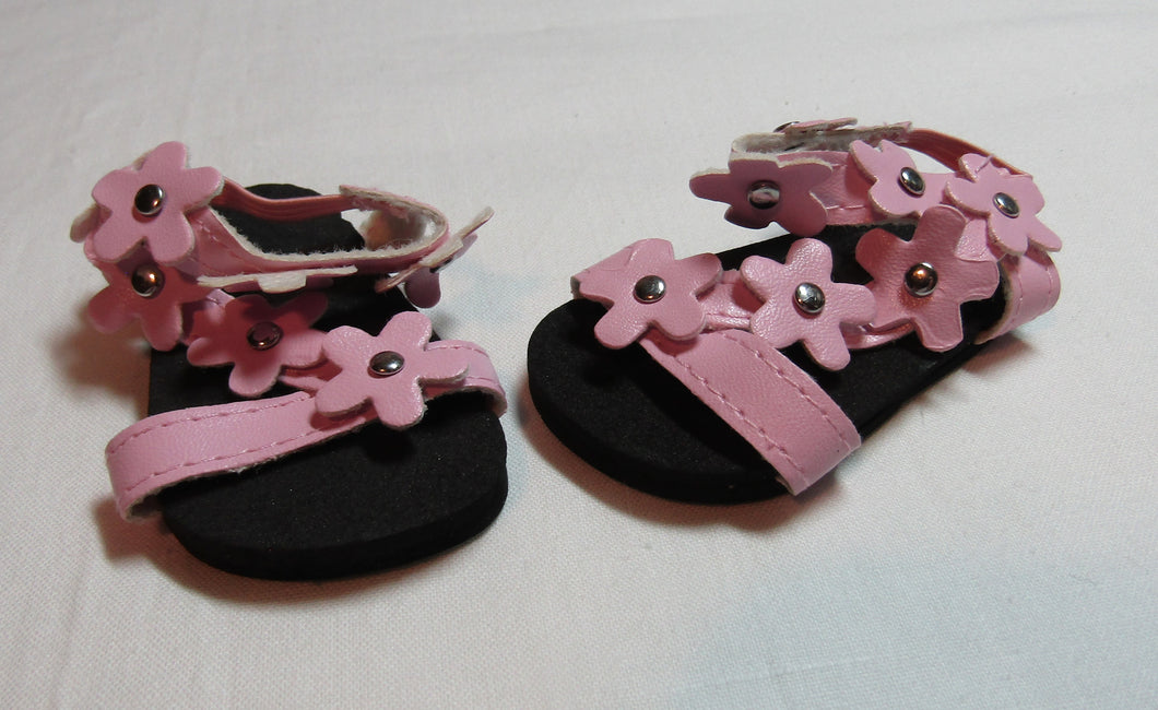 Pink Flower Strap Sandals