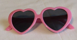 18" Doll Heart-Shaped Sunglasses: Pink