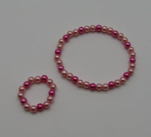 18" Doll Beaded Jewelry Set: Pink