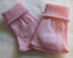 18" & 15" Doll Fold-over Socks: Pink