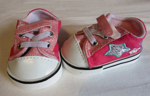 Pink Glitter & Star Tennis Shoes
