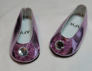 Purple Shiny Jeweled Dress Shoes