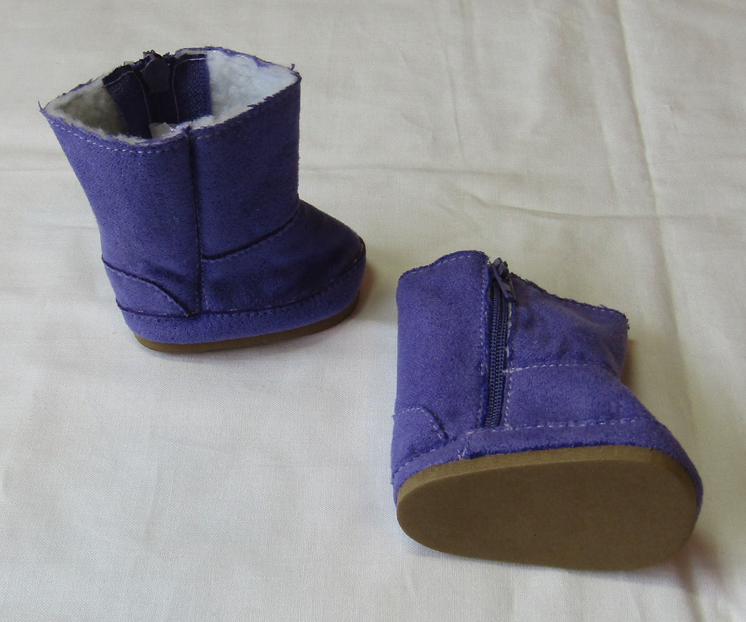 Light Purple Suede Ewe Boots