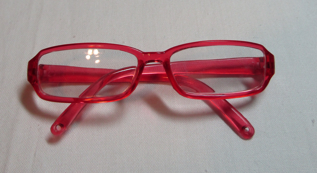 Red Rectangular Glasses