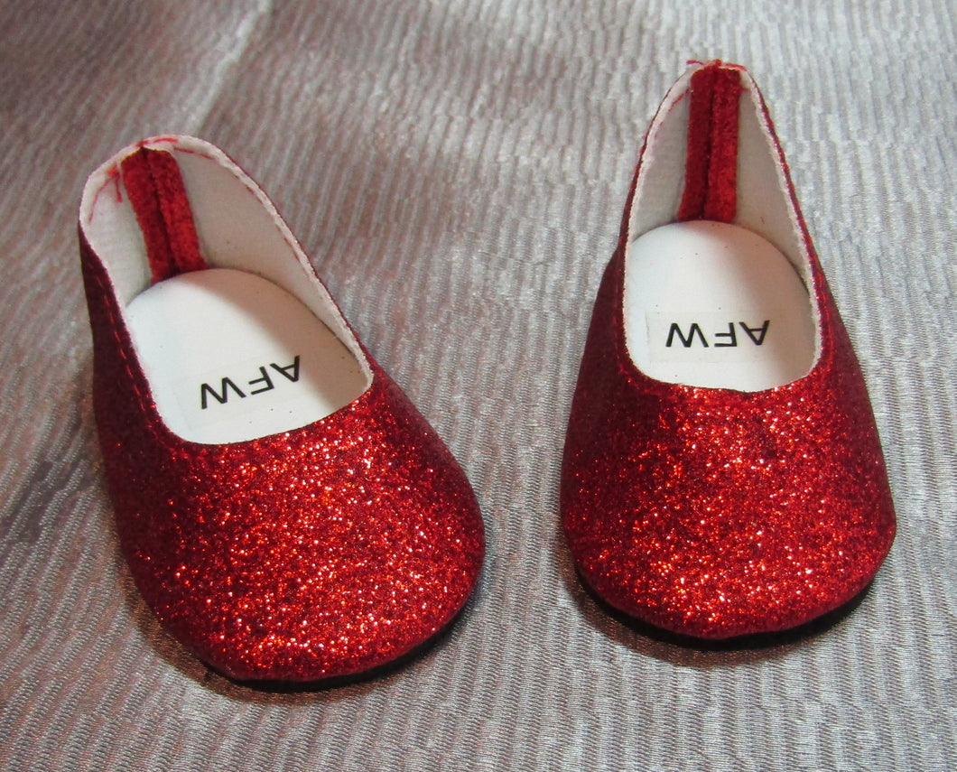 Glittery Dress Shoes: Red