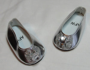 Shiny Jeweled Dress Shoes: Silver