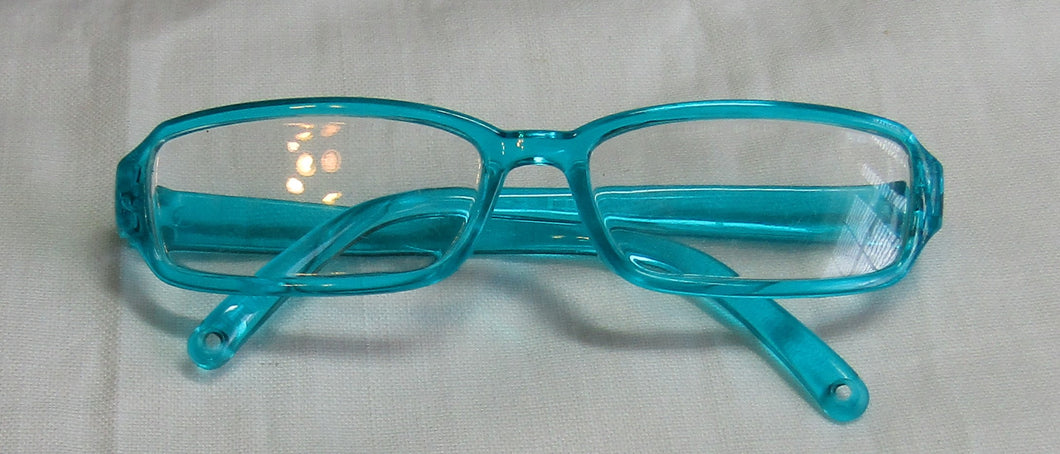 Teal Rectangular Glasses