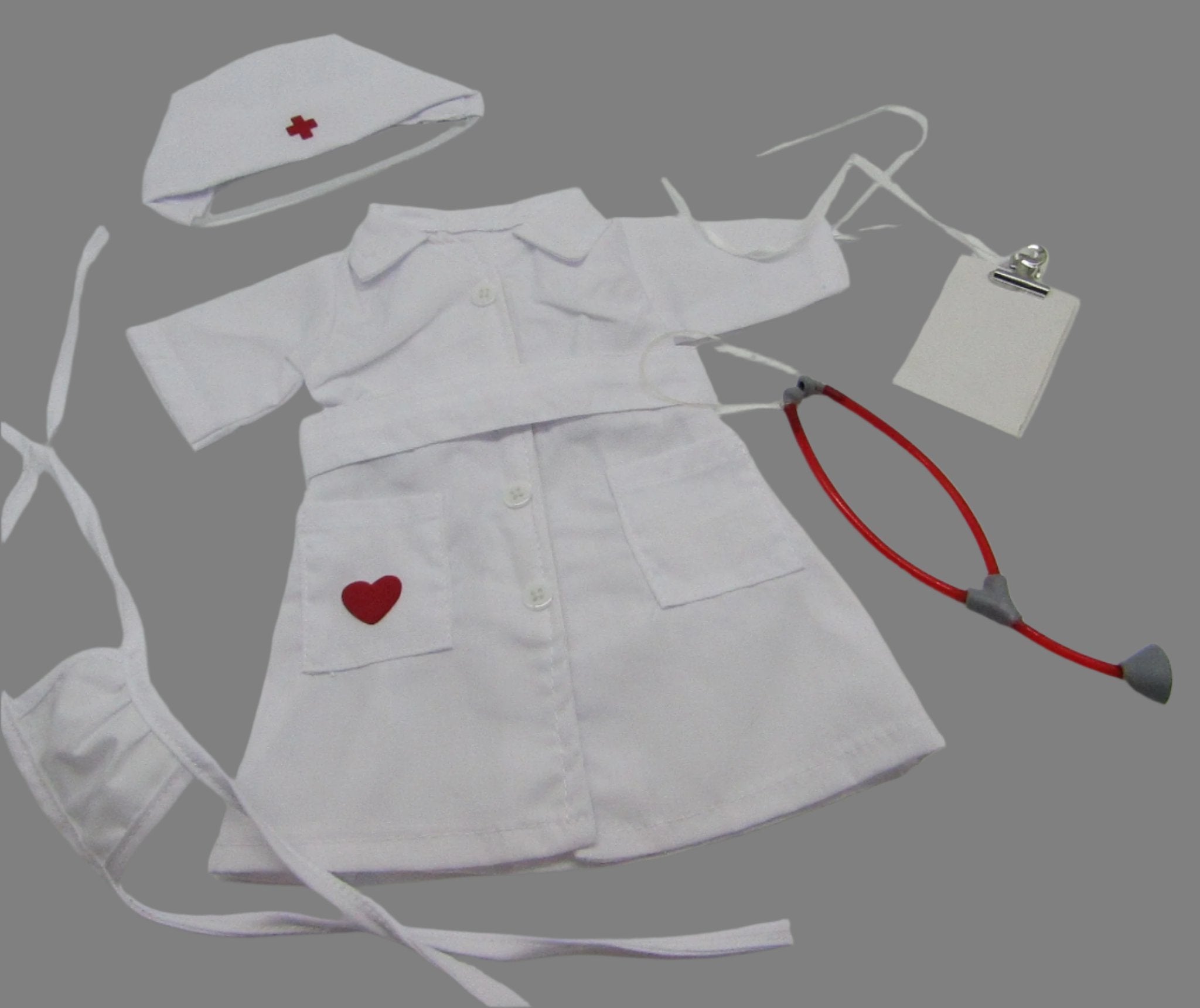 Retro Nurse Uniform 18 inch Doll 6 Pc Retro Nurse Uniform 18 inch Doll 6 Pc