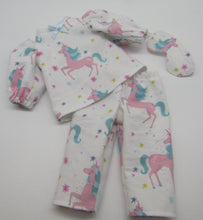 Load image into Gallery viewer, White Pink &amp; Blue Unicorn Pajamas
