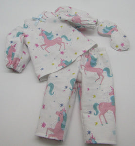 White Pink & Blue Unicorn Pajamas