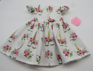 White Pink & Gold Unicorn Dress