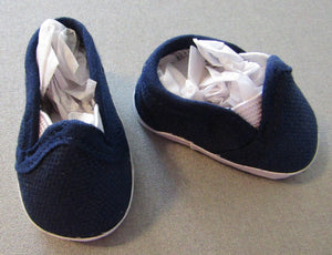 14" Wellie Wisher Doll Canvas Shoes: Navy Blue