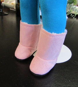 14" Wellie Wisher Doll Fur-Lined Boots: Pink