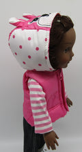 Load image into Gallery viewer, Wellie Wisher (14&quot;Doll) Pink Puffy Bunny Vest
