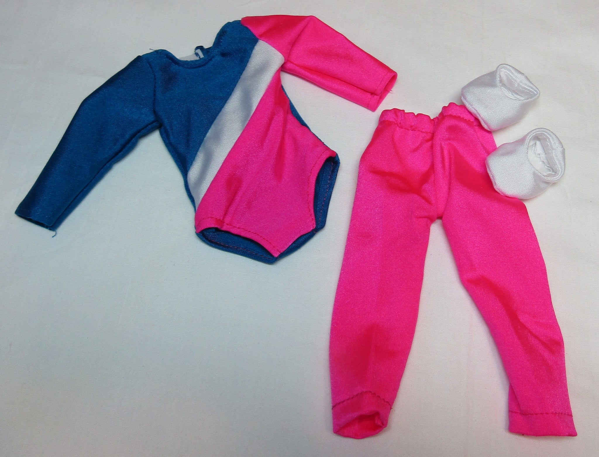 14 Wellie Wisher Doll Gymnastics 3 Pc Outfit: Pink & Blue – Handmade  Designs for Dolls