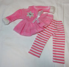 Load image into Gallery viewer, Wellie Wisher (14&quot; Doll) Snowflake Tunic &amp; Leggings: Pink
