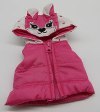 Load image into Gallery viewer, Wellie Wisher (14&quot;Doll) Pink Puffy Bunny Vest
