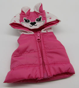 Wellie Wisher (14"Doll) Pink Puffy Bunny Vest