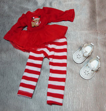 Load image into Gallery viewer, Wellie Wisher (14&quot; doll) Christmas Tunic &amp; Leggings
